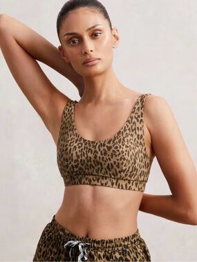 The Upside Panthera Daisy sports bra animal print